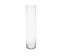Vase de Sol en Verre Forme Tube Transparent 15 x 15 x 60 cm