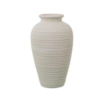 Vase de Table en céramique ondulé Blanc Mat 24x24x40 cm