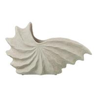 Vase de table en forme de coquillage abstrait en céramique grise 39 x 14 x 24 cm