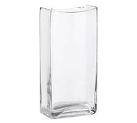Vase de table, vase en verre moderne for tulipe 20 cm/25 cm de haut, vase décoratif rectangulaire for aquarium, salon, table à manger, bureau, décoration d'intérieur, récipient hydroponique(12*25CM)