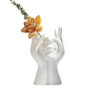 Vase de tête féminin, pour le corps humain, petit vase à fleurs, en céramique blanche, pour le visage, vase de jardin moderne, décoration de la maison et du salon, statue d'art de table intérieure et