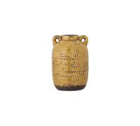 Vase déco Ø18xH25,5 cm en terre cuite jaune Rijad