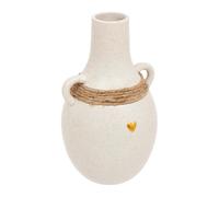 Atmosphera Vase déco The Floral avec corde 22 cm Blanc