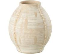 Vase Déco en Argile "Rudy" 20cm Beige Beige G