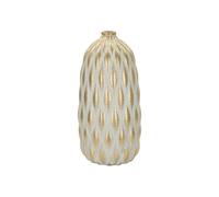 Vase Déco en Céramique "Pepitas" 37cm Gris & Or