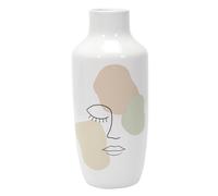 Vase Déco en Céramique "Poésie" 29cm Blanc