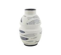 Vase Déco en Céramique "Poissons" 31cm Multicolore