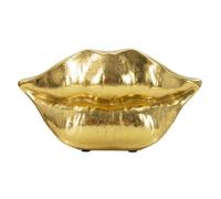 Vase Déco en Résine "Bouche" 23cm Or