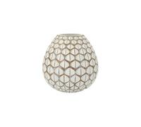 Vase Mauro Ferretti Resina Tibet Blanc 27x27 cm