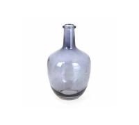 Vase Déco en Verre "Jarre" 30cm Bleu Gris
