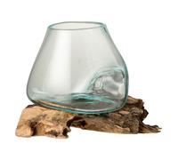Vase Déco sur Pied ""Gamal"" 20cm Transparent