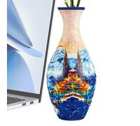 Vase Decor - Flower Vase Puzzle, Jigsaw Planter Art, Paperboard Curved Puzzles with Interlocking Design, Home Decor Display with Assembly, Brain Teaser Gift for Adults Housewarming