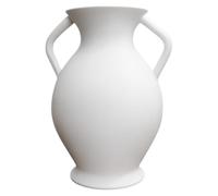 Vase décoratif amphore grecque, carafe en céramique de style ancien à deux poignées, sculpture d'intérieur (blanc)