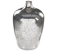 Vase Décoratif Argenté en Verre 40 cm Fait Main Léger et Robuste Kachori