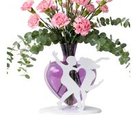 Vase Décoratif,Arrangement Floral De Table en Forme De Cœur - Vases en Verre avec Support de Couple Dansant pour Fleurs | pour Jardins Table Basse Mariage Maison Salle De