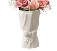 Vase décoratif avec nœud, Vase en céramique avec nœud, Vases à Fleurs décoratifs de Fleurs séchées, Décoration Unique de Vase en céramique de Bouquet de pour la Maison, Le Salon, la Salle d'étu