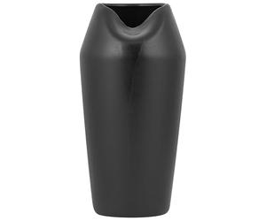 Vase Décoratif de Forme Abstraite fabriqué en Grès Noir 33 cm de Hauteur au Style Contemporain Beliani