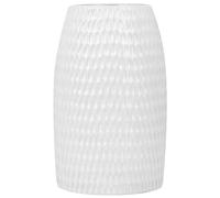 Vase Décoratif de Forme Cylindrique fabriqué en Grès Blanc de 25 cm de Hauteur au Style Zen Beliani