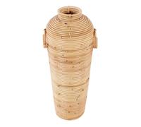 Vase Décoratif en Rotin Tressé 50 cm Naturel Boho Rustique Elatia
