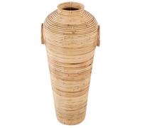 Vase Décoratif en Rotin Tressé 70 cm Naturel Boho Rustique Elatia