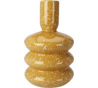 Vase décoratif en céramique, hauteur 37 cm, motif moucheté unique, disponible en miel, vert et rose