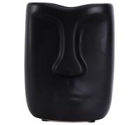 Vase Décoratif en Céramique Noir Visage Humain pour Maison