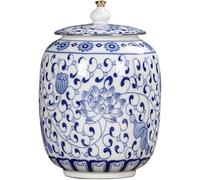 Vase décoratif en émail, Ginger Jar Decorative Ancient Chinese Imperial Enamel Porcelain Vase Temple Jars Tea Storage