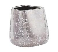 Vase Décoratif en Grès Accessoire Moderne Maison 20 cm Argenté Cirta