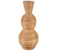 Vase Décoratif en Rotin Tressé 70 cm Style Bohème Rustique Naturel Symi