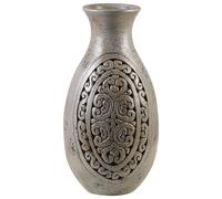 Vase Décoratif en Terre Cuite Gris Style Antique Fait Main Amphore Boho Megara
