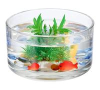 Vase Décoratif en Verre Rond Transparent, Grand Format pour Fleurs