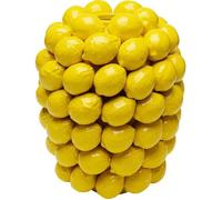 Kare Vase Design Lemon Juice - Vase décoratif - Motif Citron - en Porcelaine - Fait à la Main - Pièce Unique - 40 cm (H)