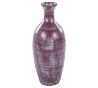 Vase Décoratif Marron en Terre Cuite 57 cm Peint à la Main Effet Vieilli Kardia