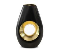 Vase décoratif Mira 19x8x30 noir or Eurofirany