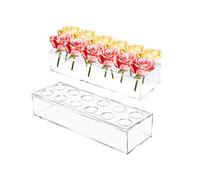 Vase Décoratif Moderne en Acrylique, Vase à Fleurs en Acrylique Transparent, Centre de Table Rectangulaire pour Table à Manger, pour Mariage, Table à Manger pour la Maison