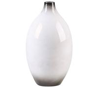 Vase Décoratif Noir et Blanc Brillant en Terre-Cuite 36 cm Idée de Cadeau Baeza