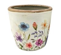 Vase décoratif Signes Grimalt cache-pot fleurs grand en céramique - 16 x 16 x 15 5 cm