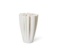 Vase Dedali H25 Blanc Cassé
