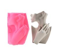 Vase demi-corps humain en silicone pour pot de fleurs, argile, ciment plâtre, maison, jardin, fleurs pour moulage de résine