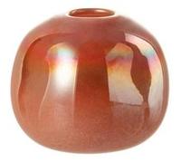 Vase Design Boule Verre 13cm Rouge Rouge G