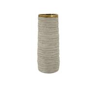 Vase Design en Céramique "Lima" 40cm Gris & Or