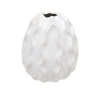 Vase Design en Céramique "Sandri" 17cm Blanc
