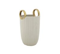 Vase Design en Céramique "Shopping" 25cm Blanc