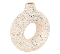 Vase Design en Dolomite "Circle" 30cm Blanc & Noir