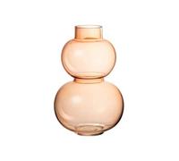 Vase Design en Verre "Boule" 28cm Orange