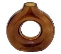 Vase Design en Verre "Circle" 20cm Ambre