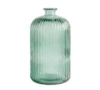 Vase Design en Verre Strié "Luz" 23cm Vert