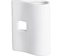 Vase design H20cm 1carré, blanc (1 pièce)