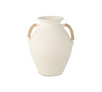 Vase Design "Léo" 43cm Blanc & Naturel