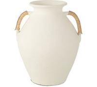 J-Line Vase "Léo" 43 cm Blanc et Naturel